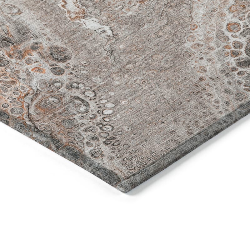 HomeRoots Abstract Contemporary Rectangle Outdoor Rug