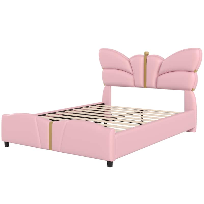 Christopher Knight Home - Olivia's Graceful Upholstered PU Leather Bed Frame