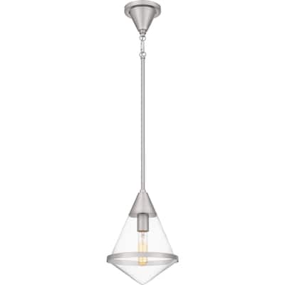 Quoizel Piccolo Pendant 1-Light Mini Pendant in Brushed Nickel