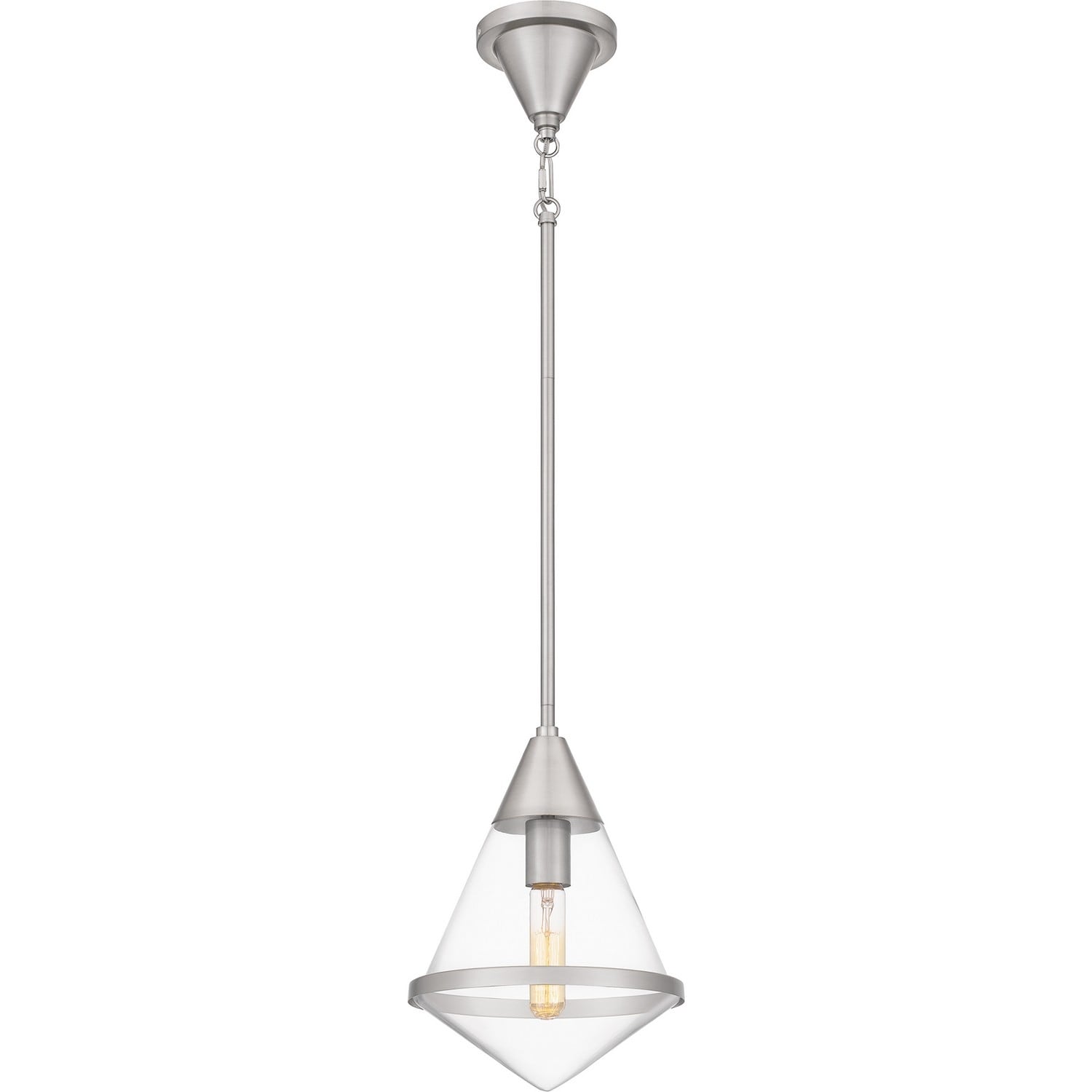 Quoizel Piccolo Pendant 1-Light Mini Pendant in Brushed Nickel