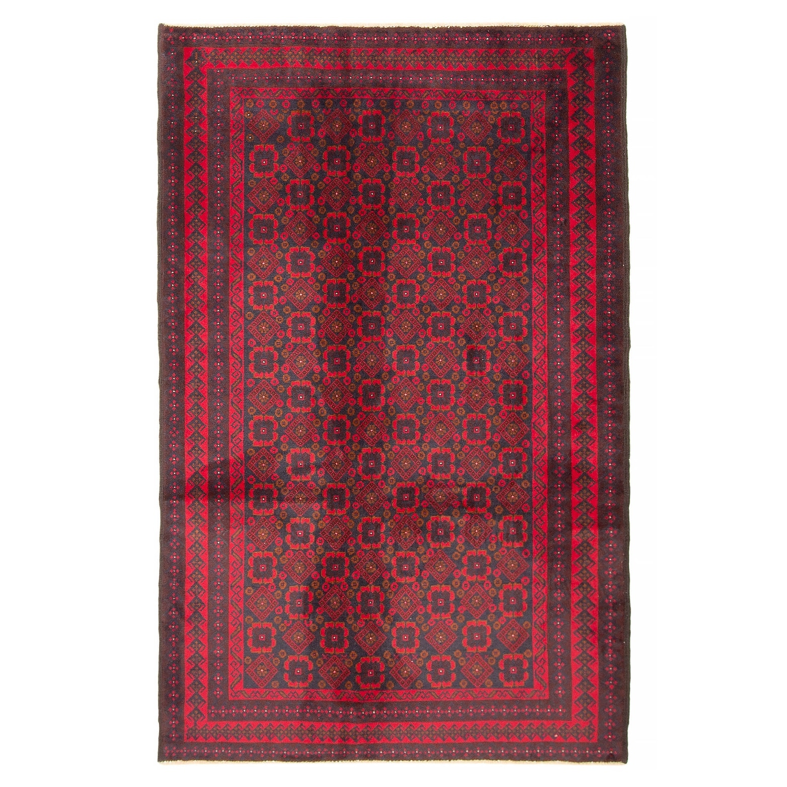 ECARPETGALLERY Hand-knotted Teimani Navy Wool Rug - 4'0 x 6'4