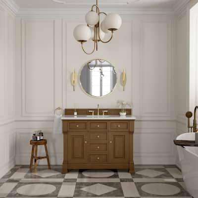 Brookfield 48" Single Vanity, Honey Oak