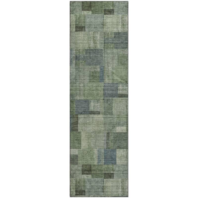 Premium Washable Super Soft Contemporay Blocky Mayfield Rug