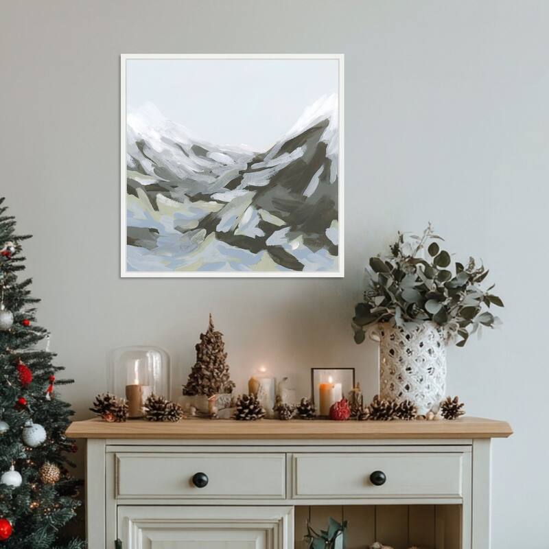 Ice Slope II by June Erica Vess Framed Canvas Wall Art Print - Sylvie White