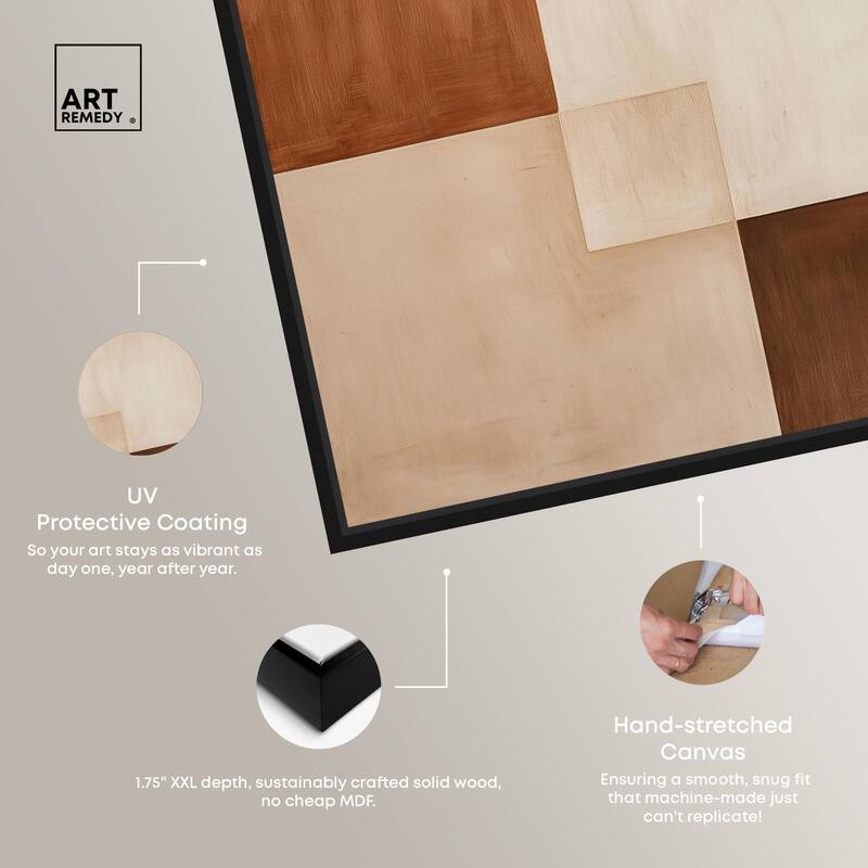 Cream and Brown Panels IV Canvas by Art Remedy