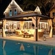 preview thumbnail 81 of 133, EROMMY Hardtop Gazebo,Outdoor Pergola with Double Roof & Netting & Curtains,Heavy Duty Canopy for Patio, Backyard, Pool party