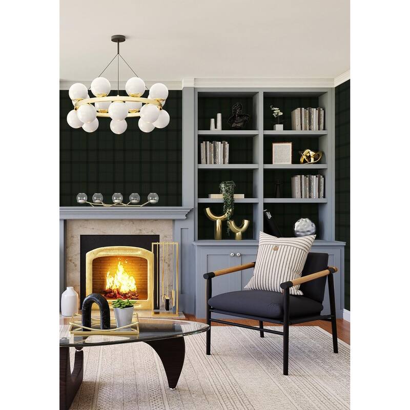 NextWall Tailor Plaid Peel and Stick Wallpaper