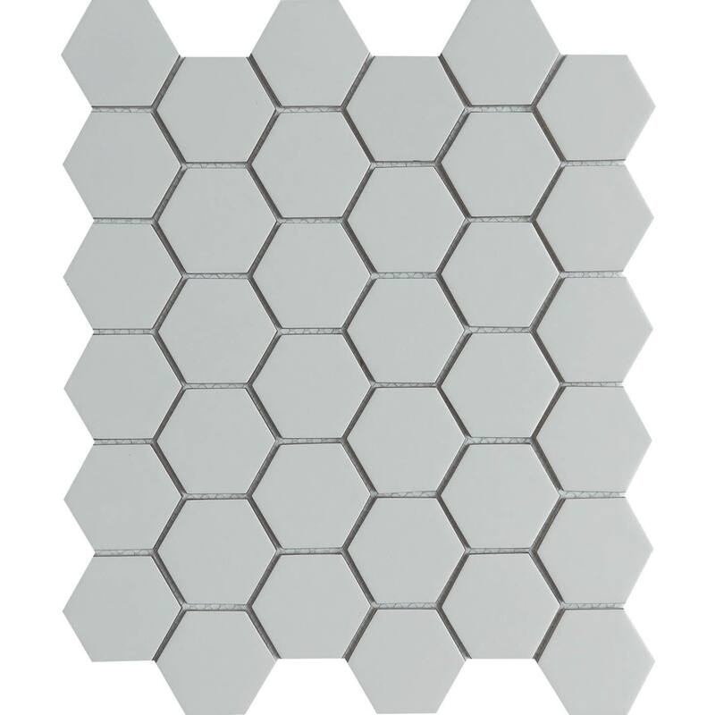 Emser Tile Concept - 10-5/8" Geometric Mosaic Wall Tile - Semi-Gloss - Gray