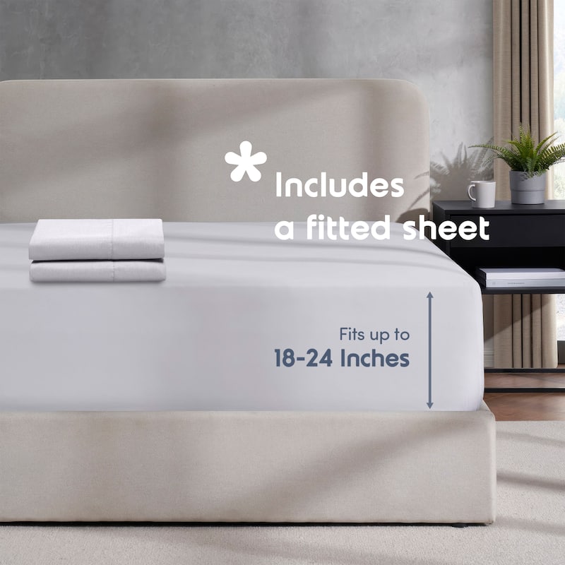Emperyan Duvet Cover With Fitted Sheet Soft Double Brushed Bedding Set