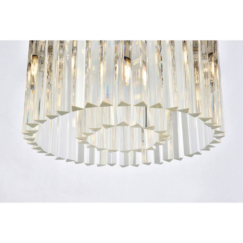 Royce Edge 6-Light Polished Nickel Flush Mount