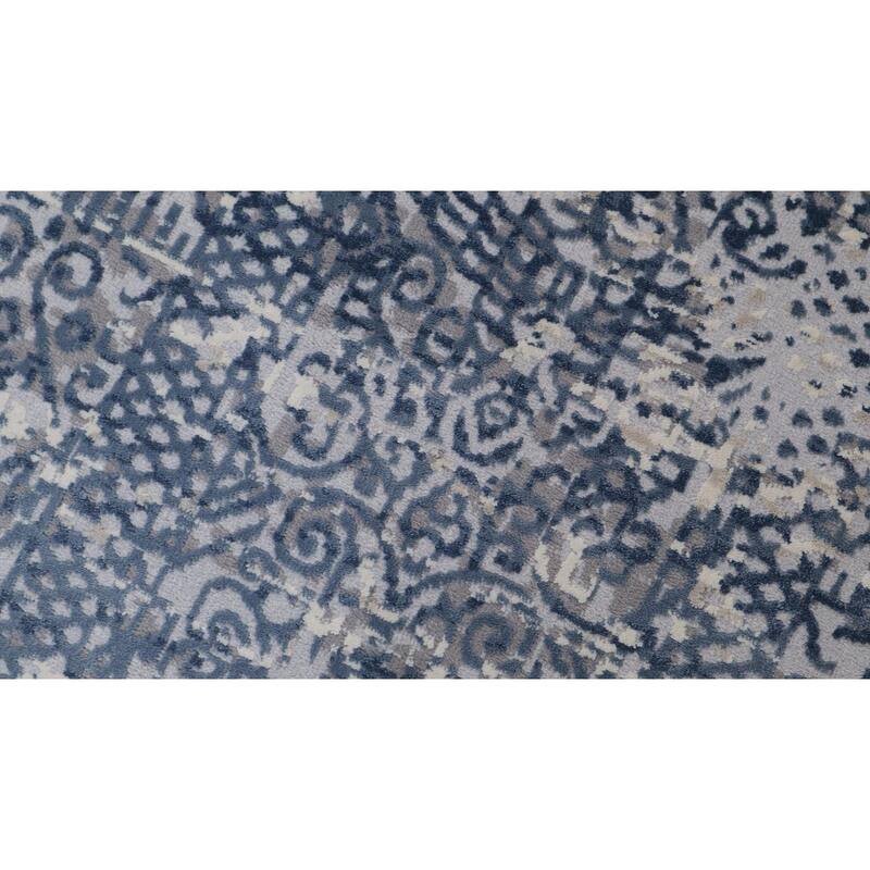 Vintage Evoke Blue Grey Distressed Rug