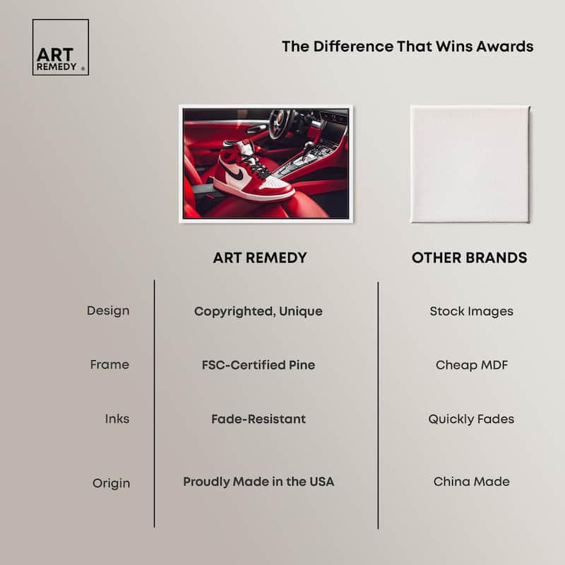 Sneaker Car Red Canvas by Art Remedy