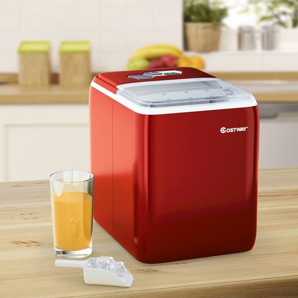 Shop Costway Portable Countertop Ice Maker Machine 44lbs 24h Self
