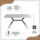 preview thumbnail 68 of 131, Elega Modern Sintered Stone Dining Table Modern Trestle Base Powder-Coated Steel Frame Kitchen Table - 47"-71"