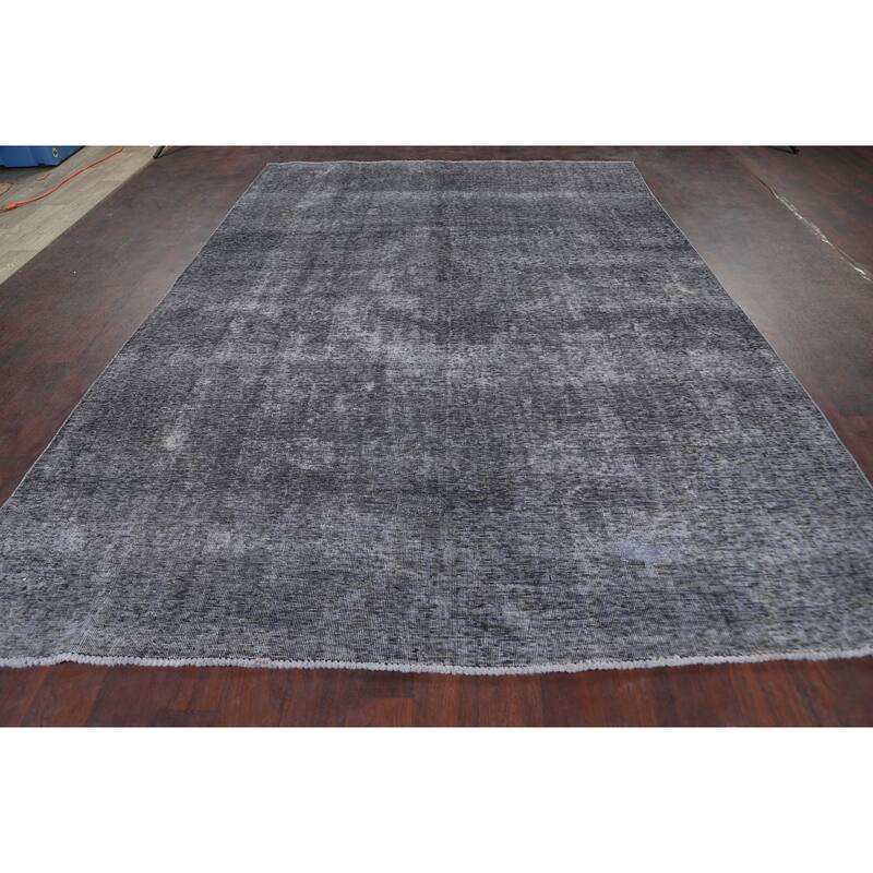 Over-Dye Mashad Persian Area Rug Wool Handmade Living Room Carpet - 7'4" x 10'8"
