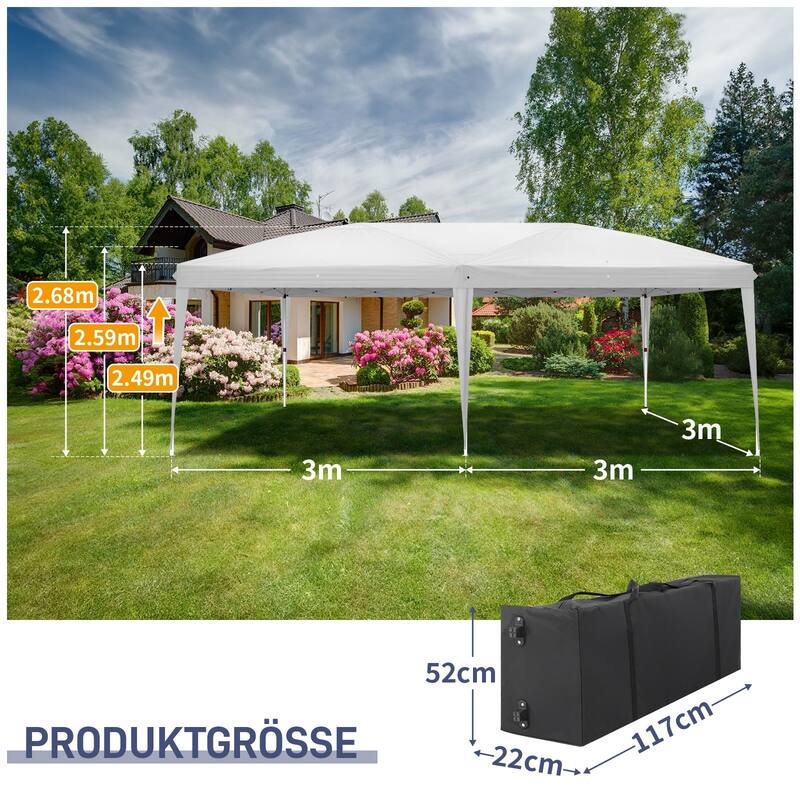 Large Waterproof Outdoor Event Tent 20x10 ft with Windows and Doors Heavy Duty Steel Frame Canopy for Parties Camping