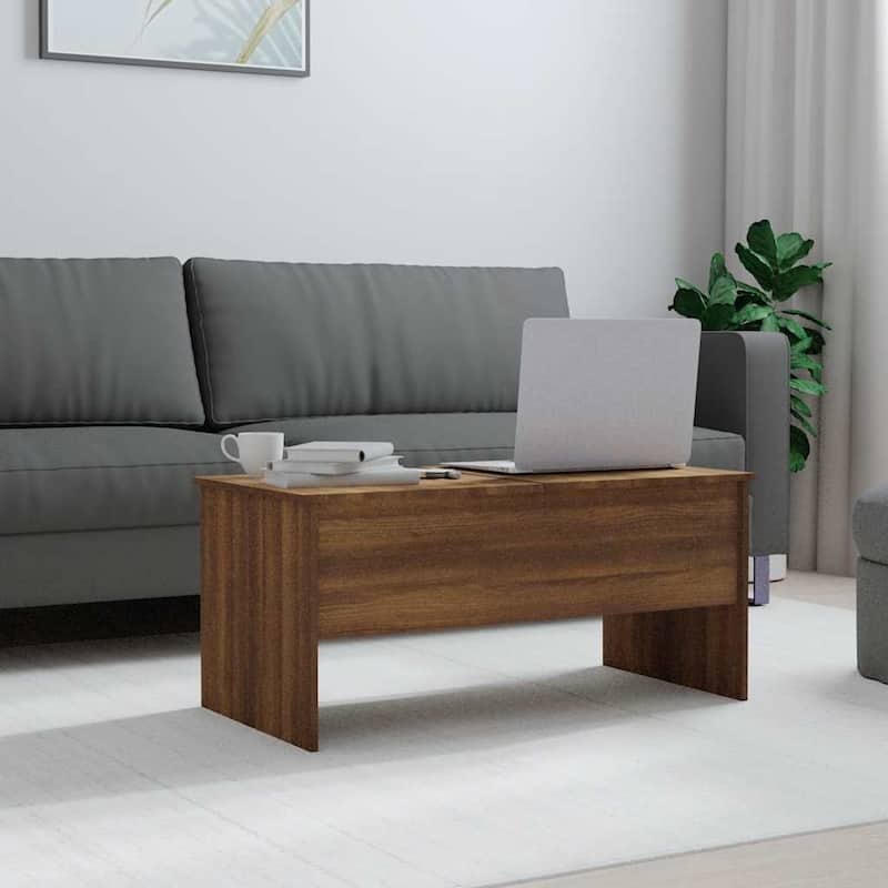 vidaXL Coffee Table Lift Top End Table Accent Side Sofa Table Engineered Wood - 40.2" x 19.9" x 18.3"