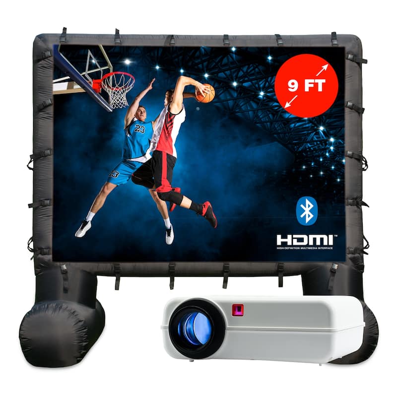Total HomeFX 1500 Lumen Outdoor Theatre Kit with Inflatable Screen