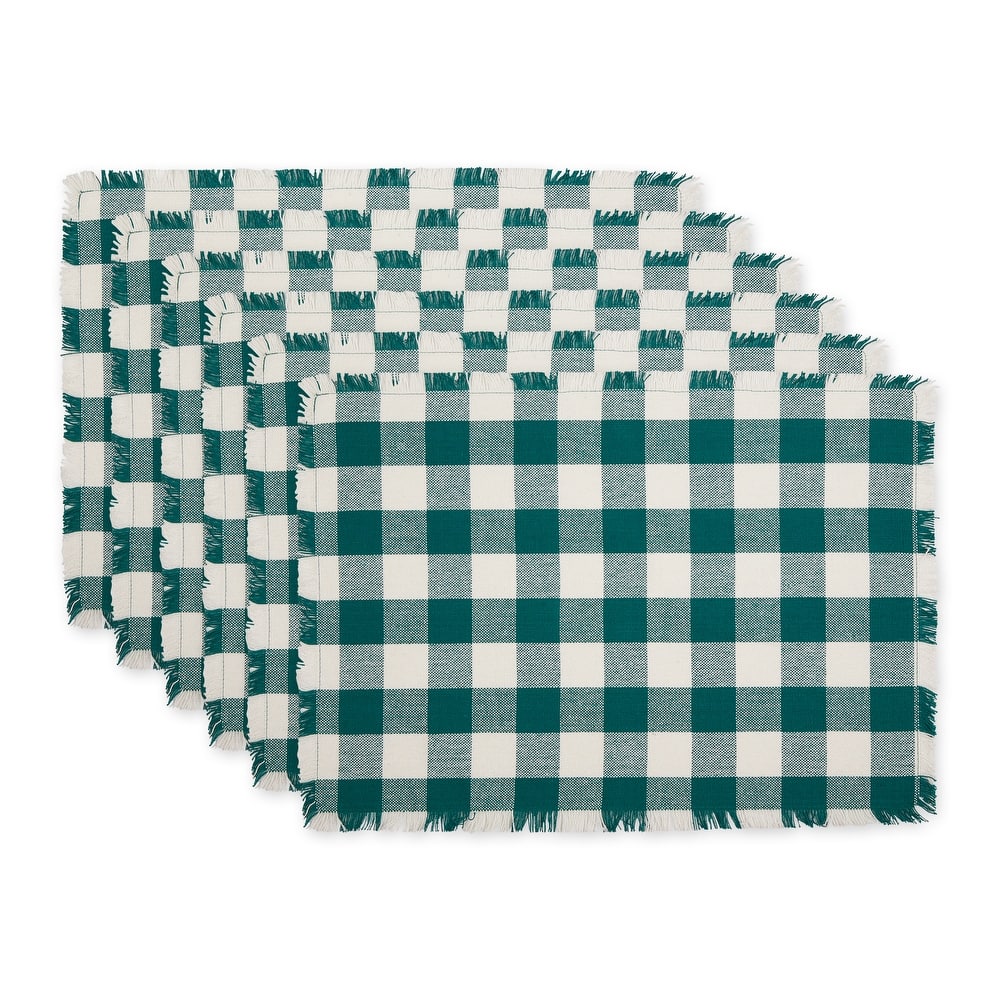 Heavyweight Check Fringed Placemat
