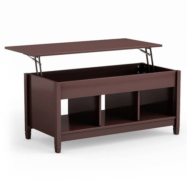 Lift Top Coffee Table With Hidden Storage Compartment Coffee 41 X 19 5 X 19 24 5 L X W X H On Sale Overstock 32046942