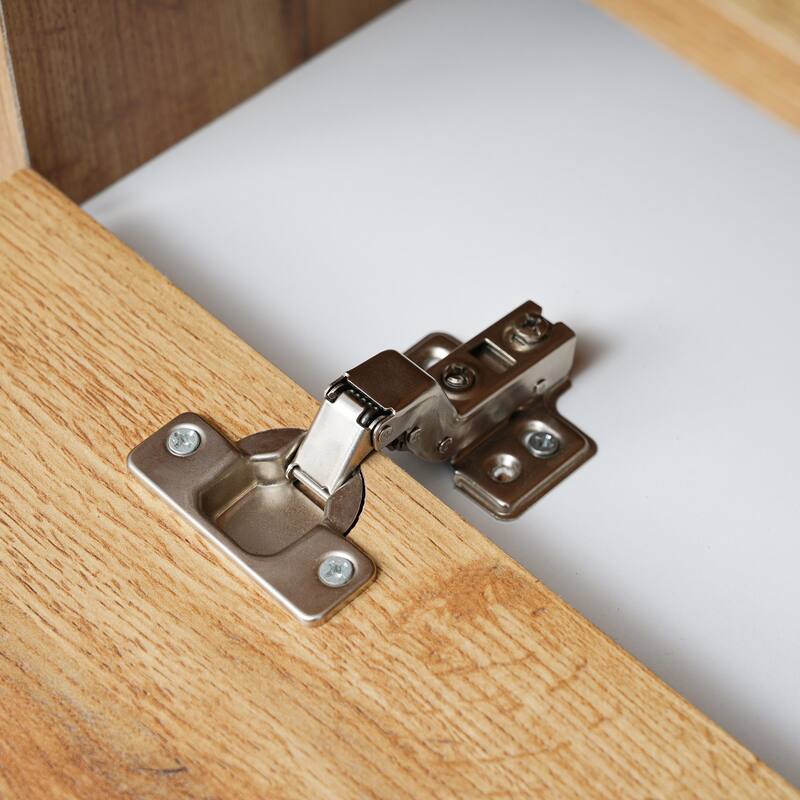 Natural+White 70.8" TV Stand with Storage & Rebound Door for 80" TVs