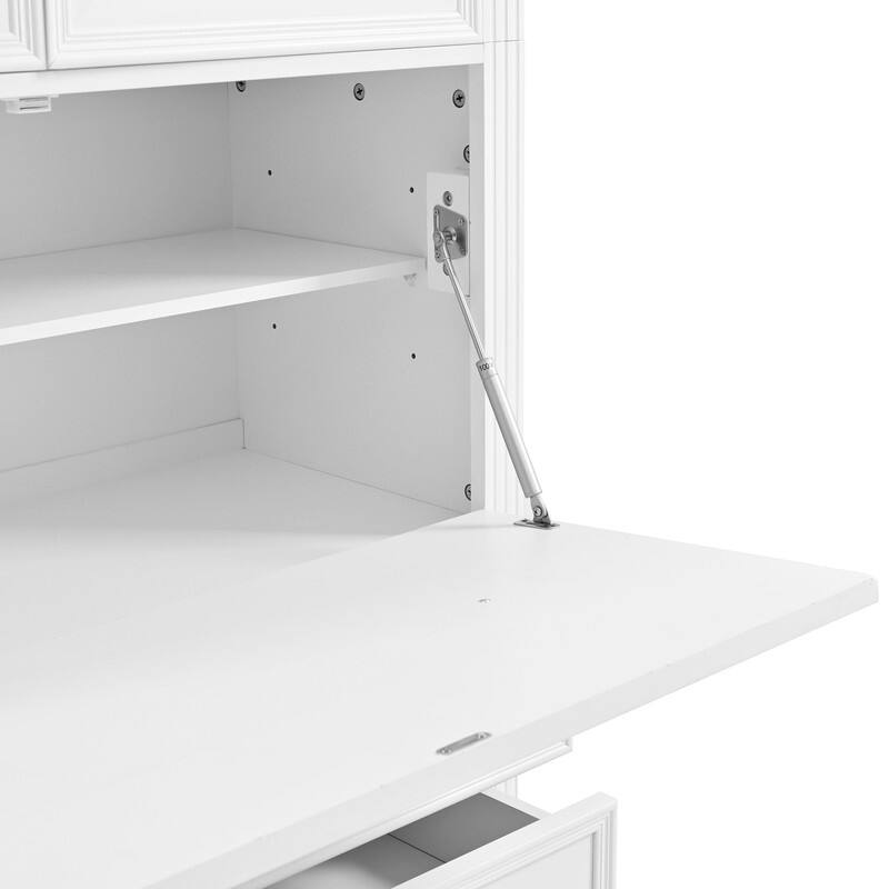 Freestanding 78" Tall Kitchen Pantry Storage Cabinet with Drop-Down Surface and Adjustable Shelves,Power Outlet for Organization