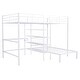 preview thumbnail 8 of 13, Full Over Twin Bunk Bed with Desk and Shelves, Space-Saving Design, White