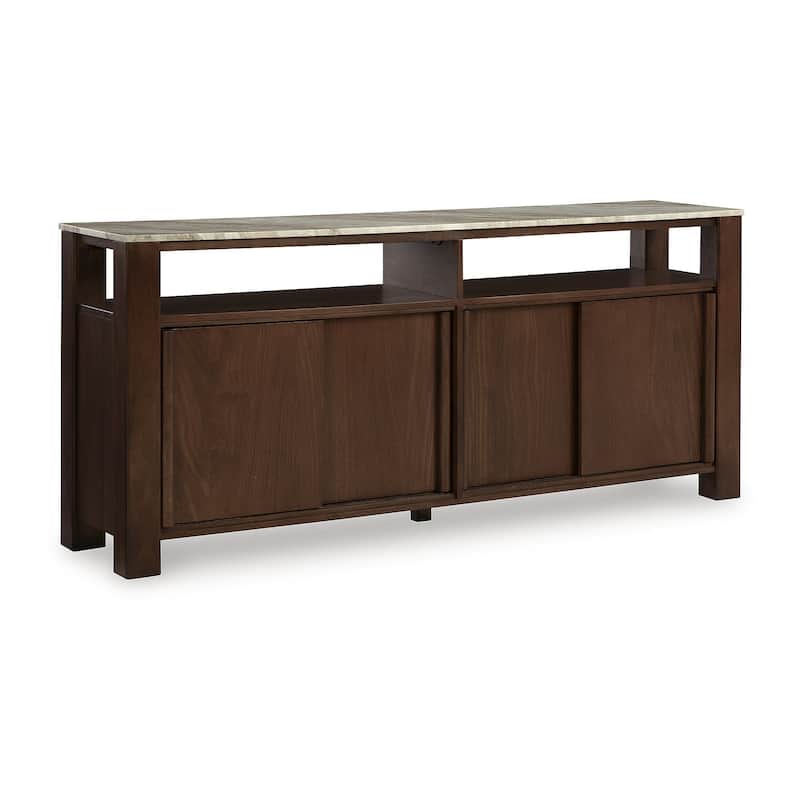 Signature Design by Ashley Tobinville Dark Brown/Gray Accent Cabinet - 67.5" W x 15.63" D x 30.25" H