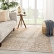 preview thumbnail 1 of 7, The Curated Nomad Durlston Printed Trellis Gold/ Green Cotton Mix Area Rug