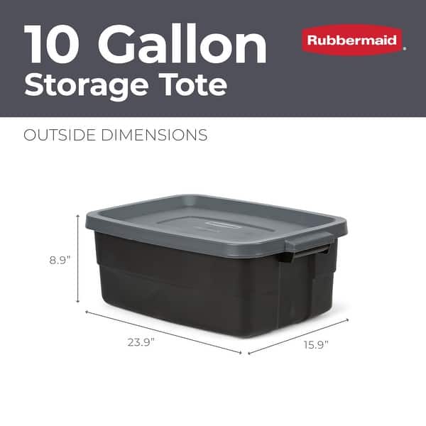 dimension image slide 3 of 12, Rubbermaid Roughneck Storage Totes