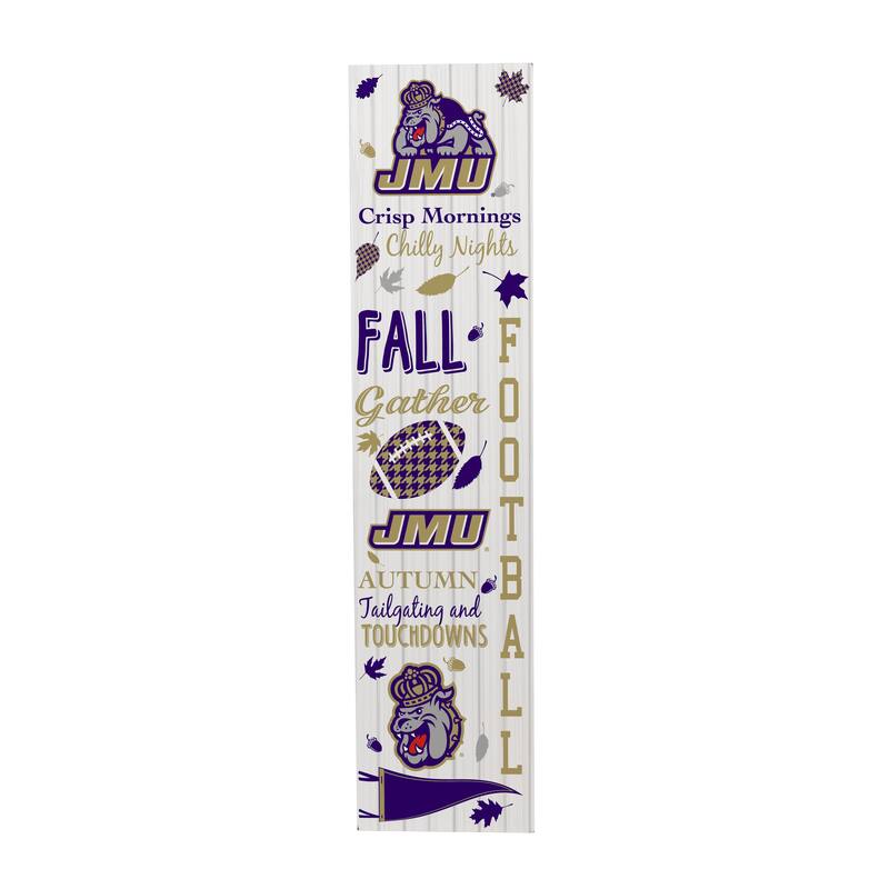 47" Double Sided Seasonal Porch Leaner, James Madison University - 47" x 11.25"