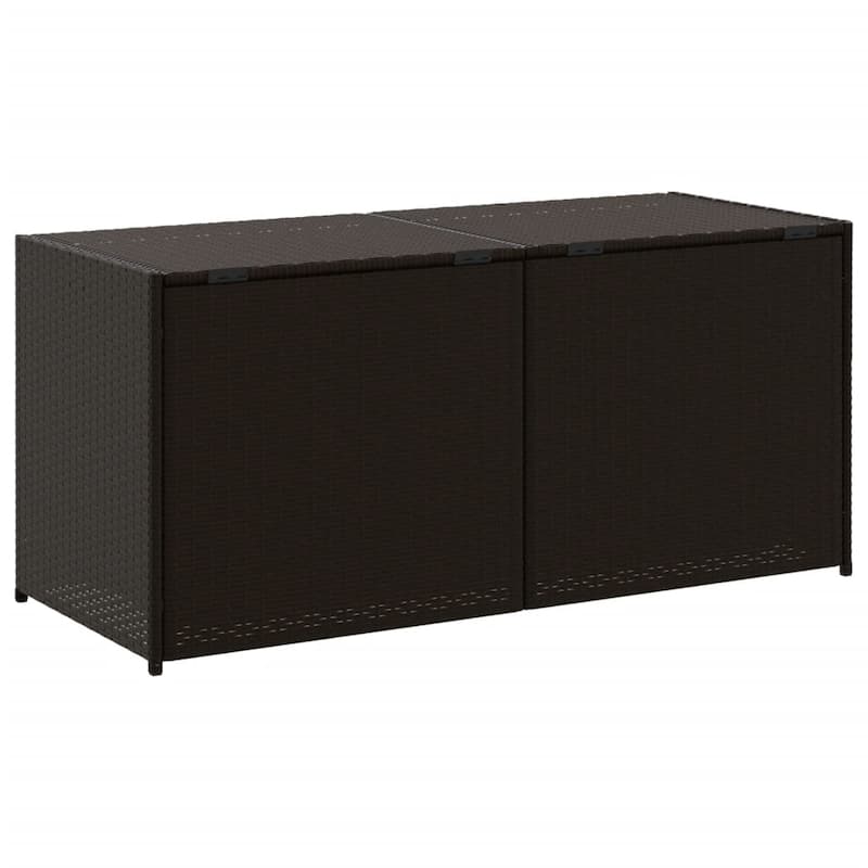 vidaXL Patio Storage Box Poly Rattan 70.9"x35.4"x27.6" Gray