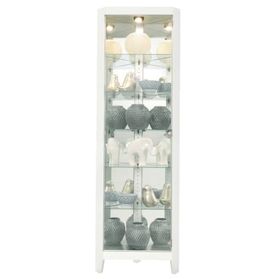 Howard Miller Tamsin IV 6-shelf White Corner Curio Cabinet