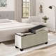 preview thumbnail 159 of 192, Empyrean Tuffted Folding Foot Rest Storage Ottoman Bench with Storage Bins