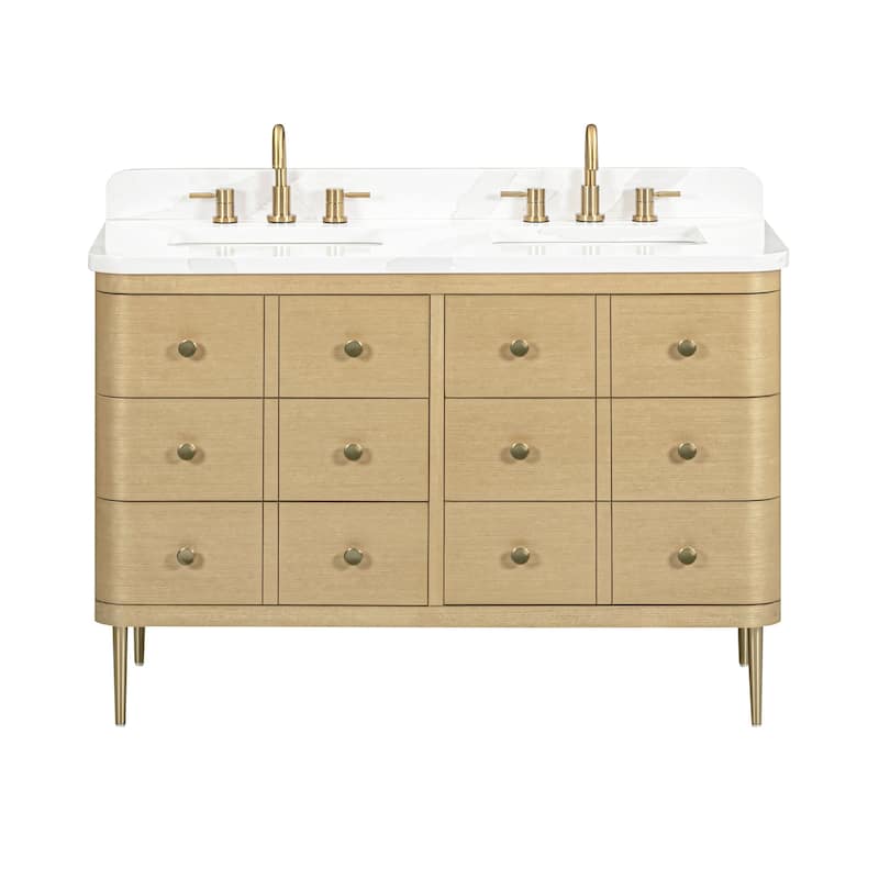 Avanity SERENA-VS49-CA Serena 48" Free Standing Double Basin Vanity - White Oak - Oak Finish