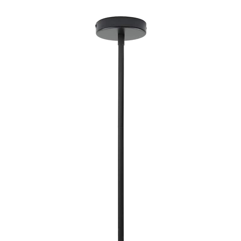 Metal Abstract 12 Light Room Chandelier with Angled Beams and Suspension Rod - Black - Roche River Decor