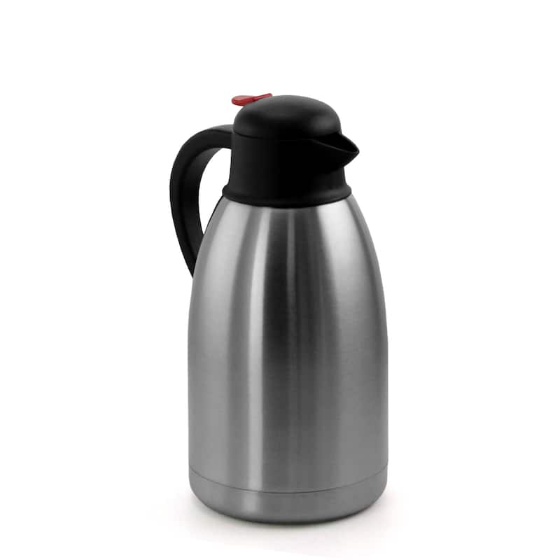 MegaChef 2 Quart Stainless Steel Thermal Beverage Carafe for Coffee and Tea