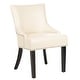 preview thumbnail 12 of 37, SAFAVIEH Loire Leather Nailhead Dining Chairs (Set of 2)
