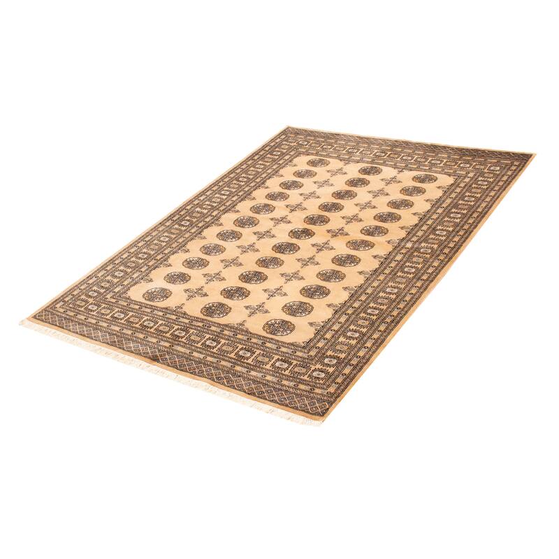 ECARPETGALLERY Hand-knotted Peshawar Bokhara Ivory Wool Rug - 5'9 x 8'0