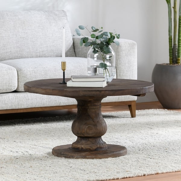 Carolina Reclaimed Wood Round Coffee Table by Kosas Home Bed Bath