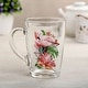 preview thumbnail 4 of 2, STP Goods Flamingo Glass Tea Coffee Mug Set of 2