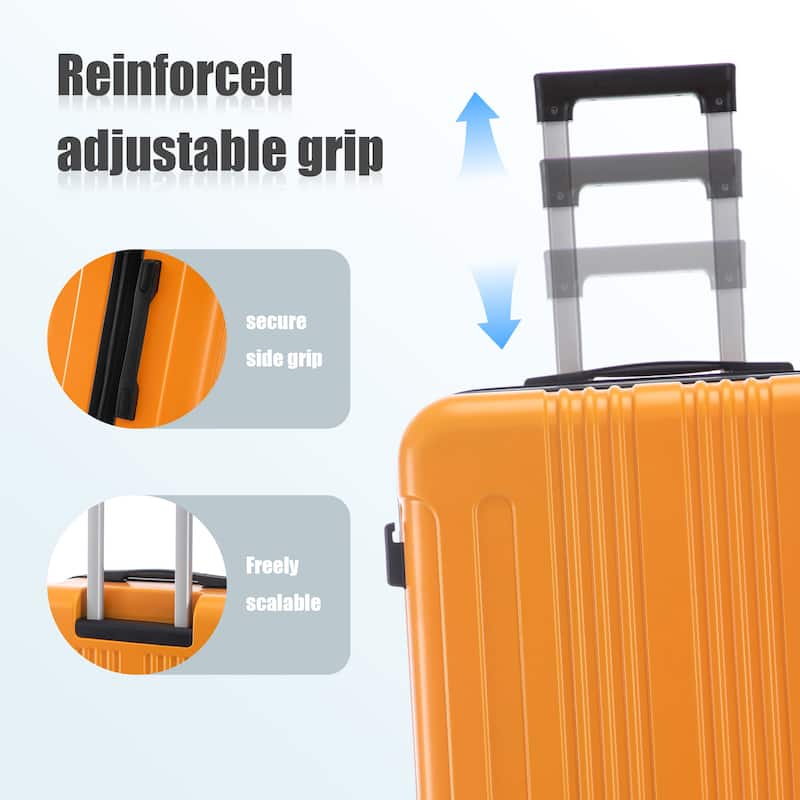 20"/24"/28" 3 pcs/set in ABS Spinner Wheel Luggage, Carry on Suitcase, Matching Color, TSA Combination Lock