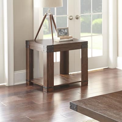 Steve Silver Aldridge Square Industrial Wood Side Table