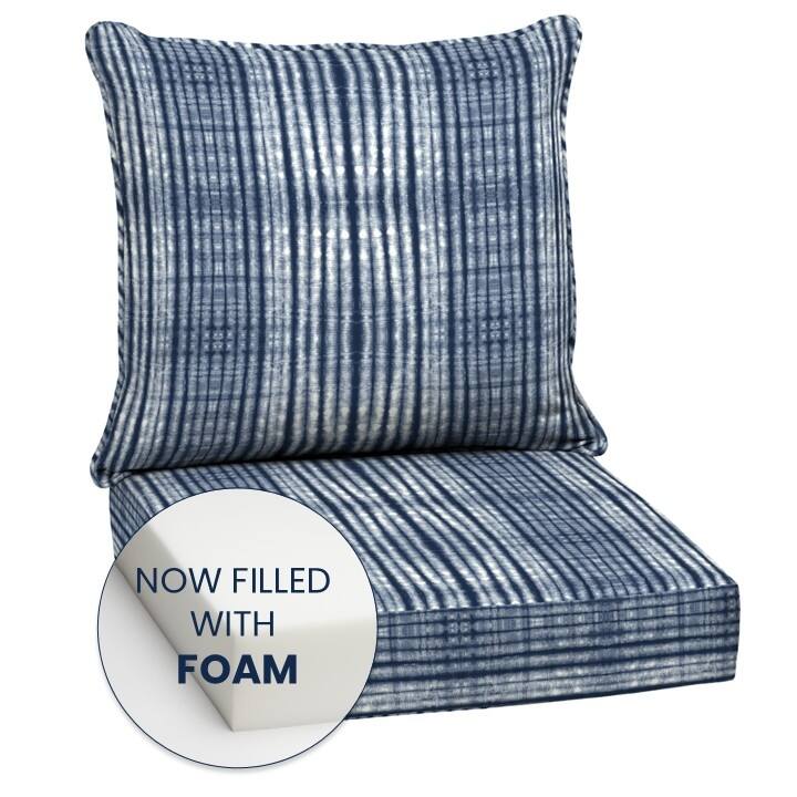 ARDEN Outdoor Foam Deep Seat Cushion Set, 24 in x 24 in
