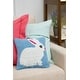 preview thumbnail 3 of 2, 12" x 12" Easter Bunny Hooked Pillow