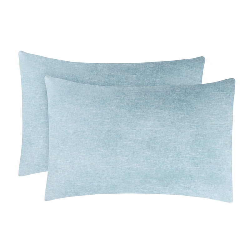 Superior Melange Flannel Cotton Pillowcases, Set of 2