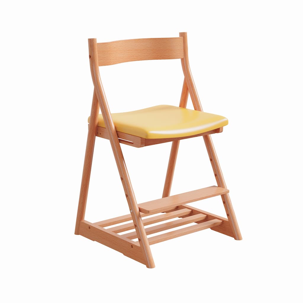 Adjustable Ergonomic Kids Chair, Beech Wood Study Chair for Desk Use