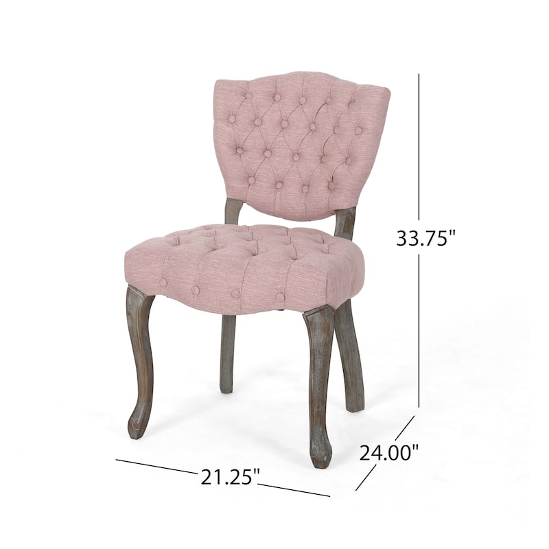 Crosswind Diamond Stitch Fabric Dining Chair by Christopher Knight Home