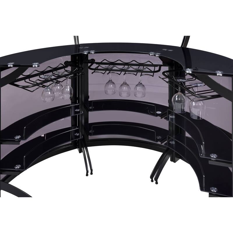 Dallas 3-piece Curved Freestanding Home Bar Cabinet