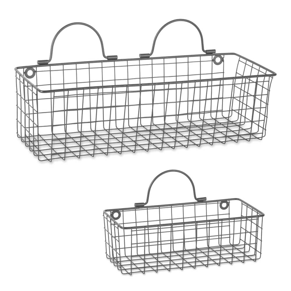 DII Wire Wall Basket(Set of 2) Grey